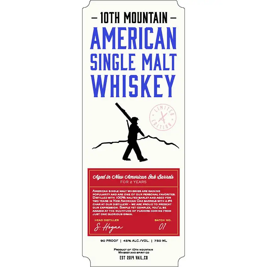 10th Mountain American Single Malt Whiskey