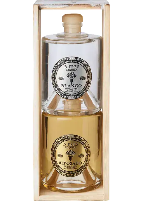 3 Tres Stack Duo Blanco & Reposado Tequila Bundle 375ml 2-Pack