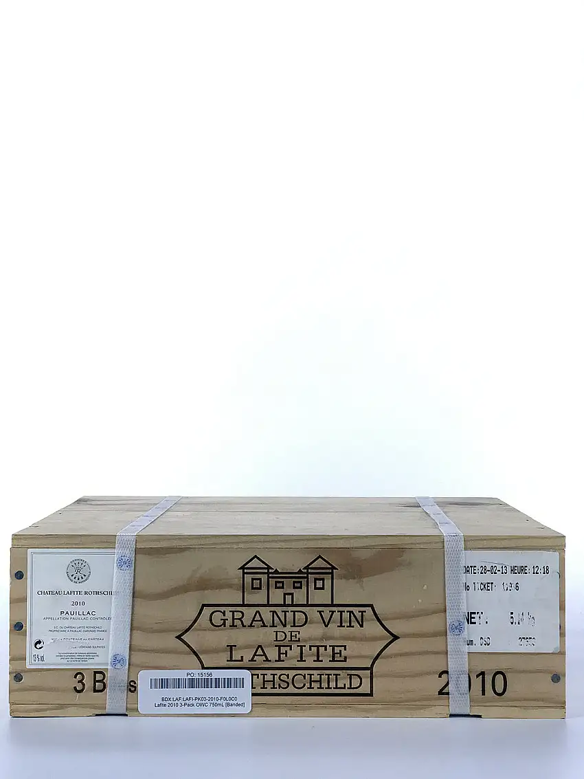 2010 Chateau Lafite Rothschild, Pauillac, Case of 3 Btls, [Banded]