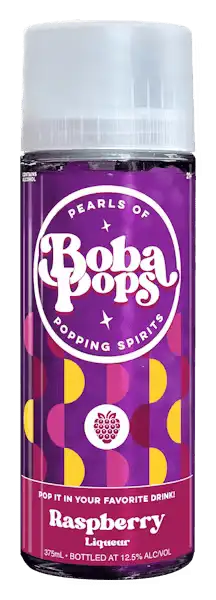 Boba Pops Cocktail Caviar Raspberry Liqueur 375ml