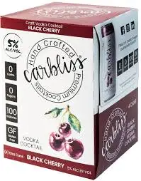 Carbliss Black Cherry Vodka Cocktails 12-Oz Can 4-Pack