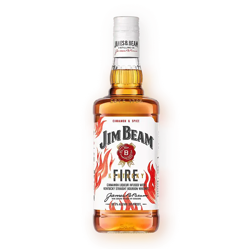 Jim Beam Kentucky Fire Infused With Cinnamon Straight Bourbon Whiskey 750ml