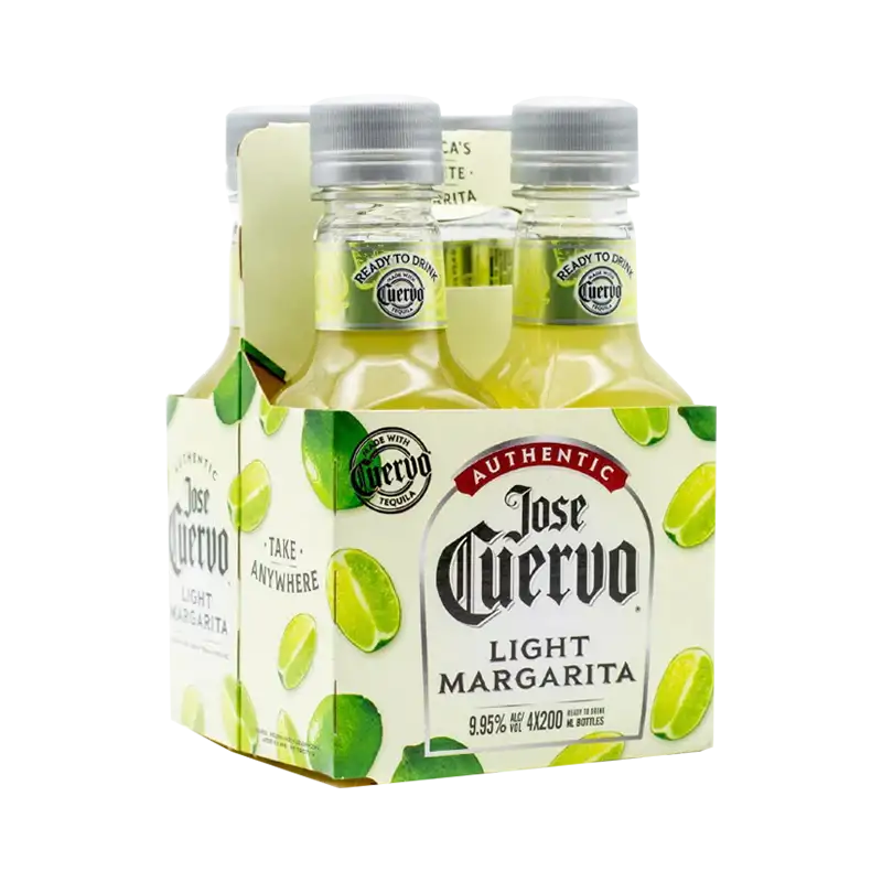Jose Cuervo Authentic Classic Lime Light Margarita 200ml Bottle 4-Pack