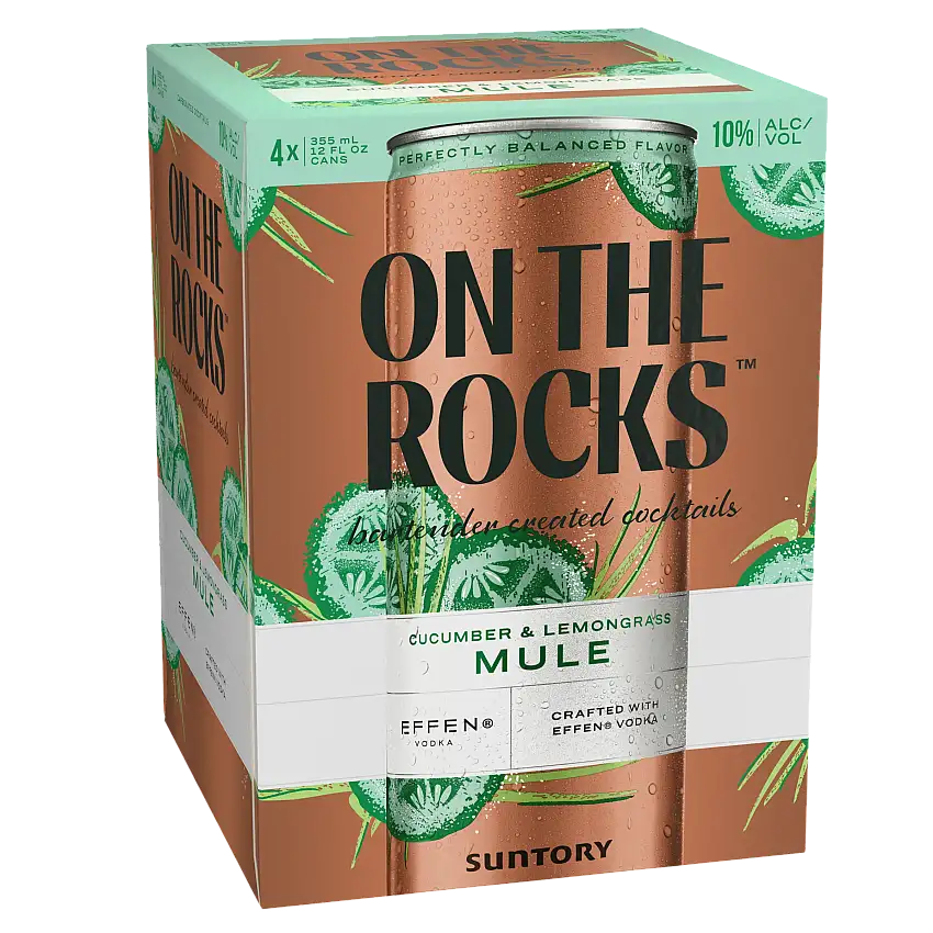 OTR On The Rocks Premium Cocktails Cucumber & Lemongrass Mule Can 4-Pack