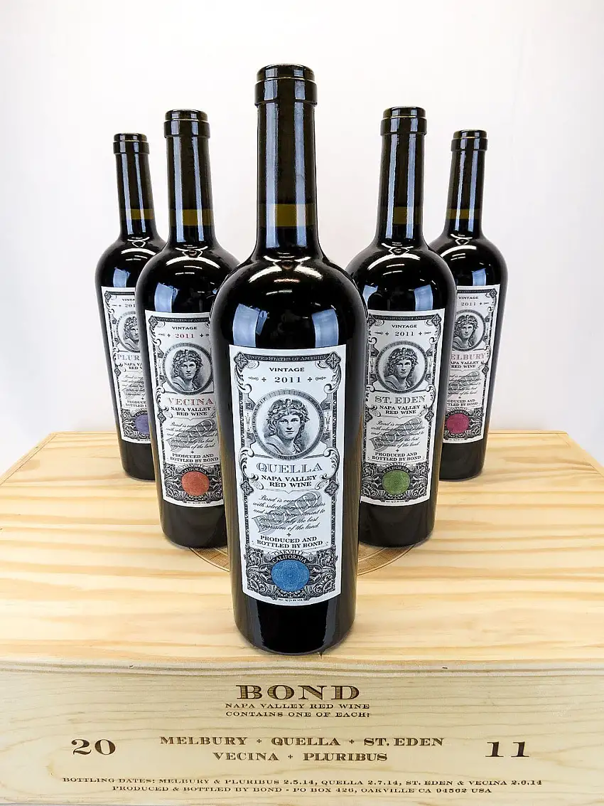 2011 BOND, Terroir Portfolio, Napa Valley, Case of 5 Btls, [Melbury, St. Eden, Pluribus, Quella, Vecina]