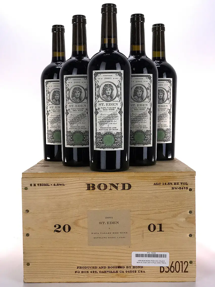2001 Bond, St Eden, Napa Valley, Case of 6 btls