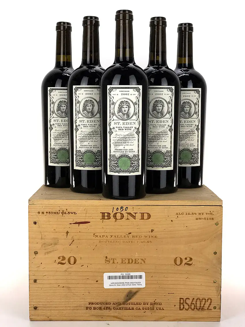 2002 Bond, St Eden, Napa Valley, Case of 6 btls