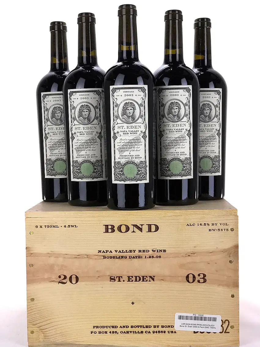 2003 Bond, St Eden, Napa Valley, Case of 6 btls
