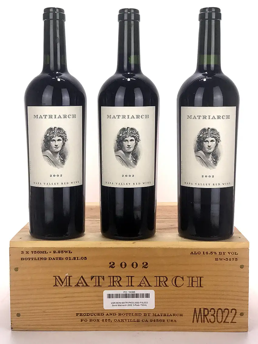 2002 Bond, Matriarch, Napa Valley, Case of 3 Btls [OWC]