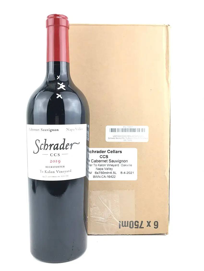 2019 Schrader Cellars, CCS Beckstoffer To Kalon Vineyard Cabernet Sauvignon, Napa Valley, Case of 6 btls