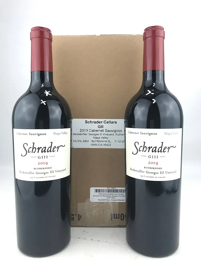 2019 Schrader Cellars, GIII Beckstoffer Georges III Vineyard Cabernet Sauvignon, Napa Valley, Case of 6 btls
