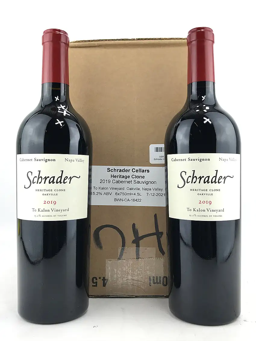 2019 Schrader Cellars, Heritage Clone To Kalon Vineyard Cabernet Sauvignon, Oakville, Case of 6 btls
