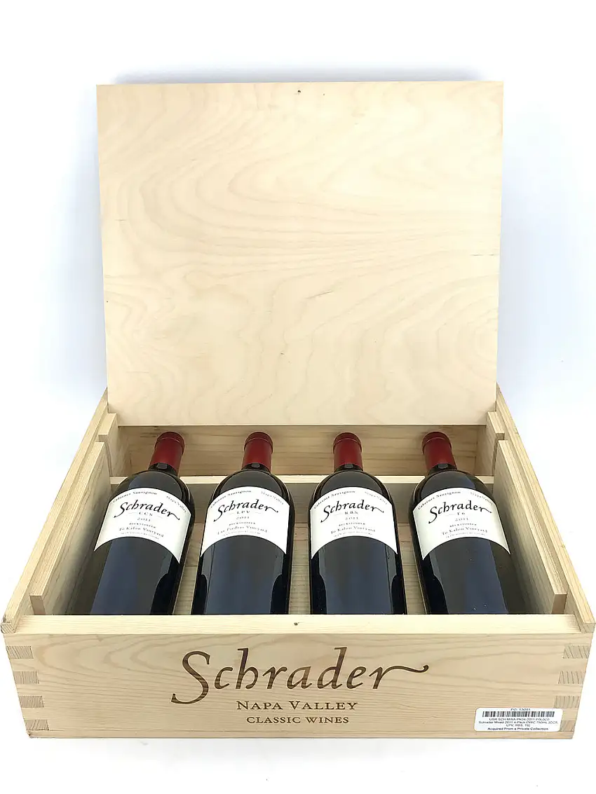2011 Schrader Cellars, Assortment Case, Napa Valley, Case of 4 Btls [CCS, LPV, RBS, T6] 2011 4-Pack OWC 750mL