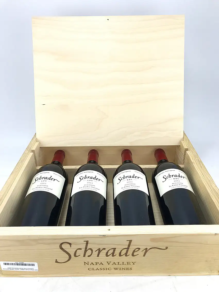 2012 Schrader Cellars, Assortment Case, Napa Valley, Case of 4 Btls, [2 LPV, 2 RBS] 2012 4-Pack OWC 750mL