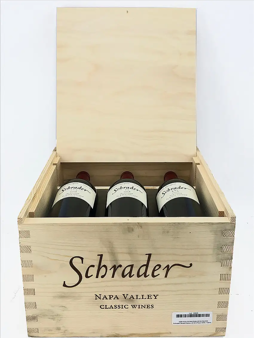 2018 Schrader Cellars, Assortment Case, Napa Valley, Case of 6 btls [2 CCS, 3 RBS, T6], Case of 6 btls, [2 CCS, 3 RBS, T6]