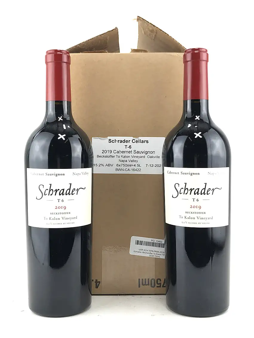 2019 Schrader Cellars, T6 Beckstoffer To Kalon Vineyard Cabernet Sauvignon, Napa Valley, Case of 6 btls