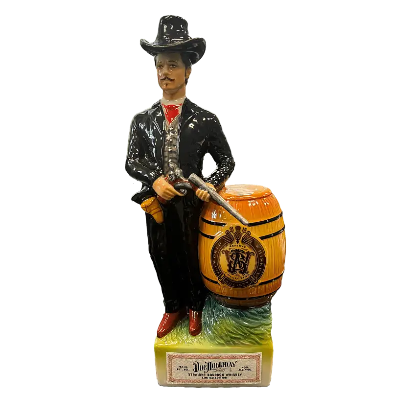 World Whiskey Society Doc Holliday Figurine Limited Edition Straight Bourbon Whiskey 750ml