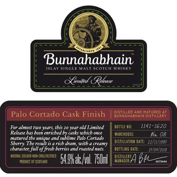 Bunnahabhain Palo Cortado Cask Finish