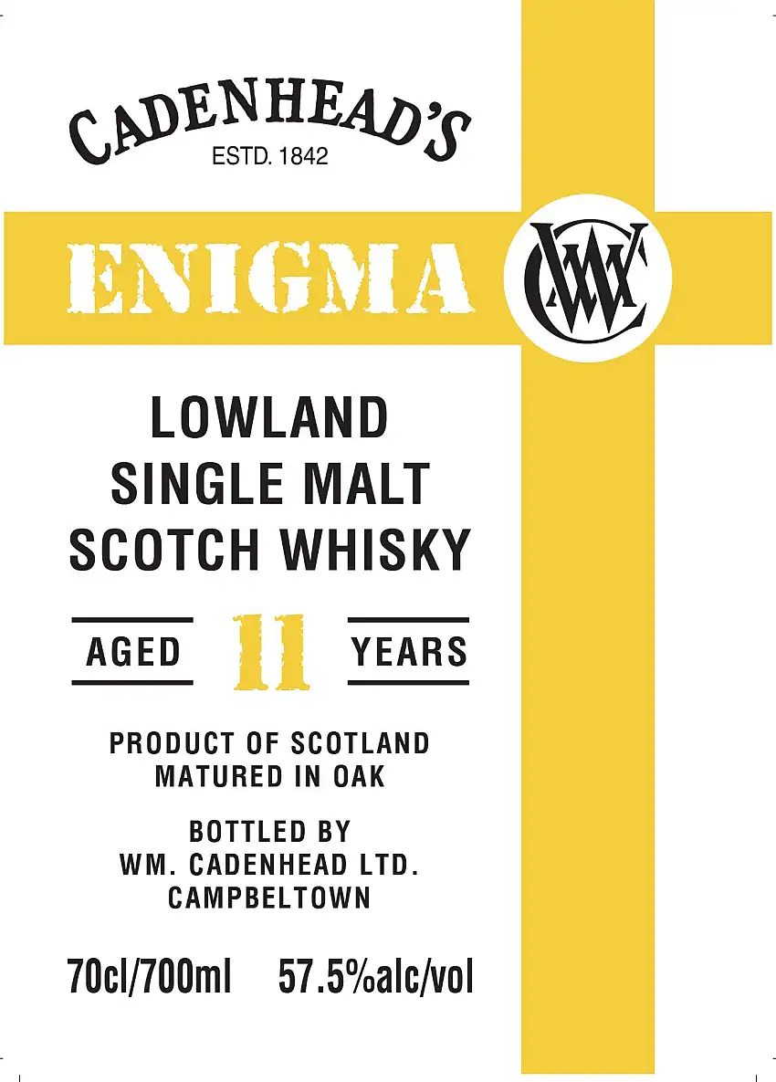 Cadenhead’s Enigma 11-Year-Old Lowland Single Malt Scotch Whisky 700mL