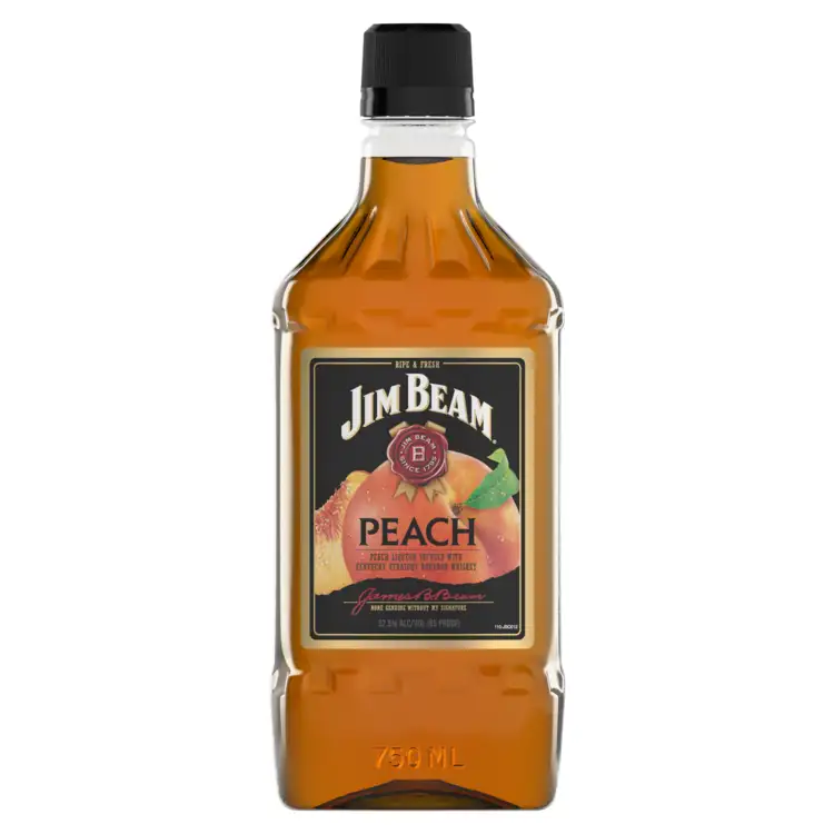 Jim Beam Peach Infused Straight Bourbon 65 1L Whiskey
