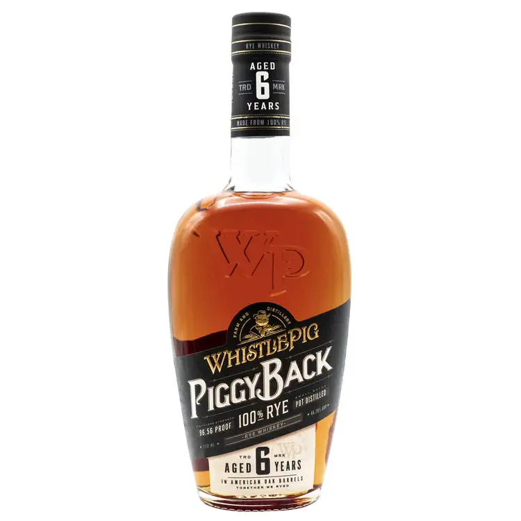 Whistlepig Rye Whiskey Piggyback 6 Yr W Pour 96 56 750Ml