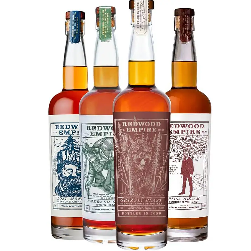 Redwood Empire Grizzly Beast Straight Bourbon Whiskey Bundle