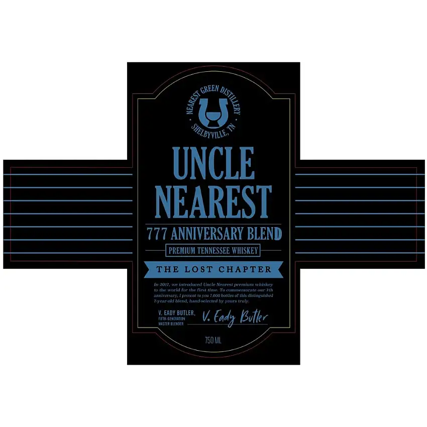 Uncle Nearest 777 Anniversary Blend The Lost Chapter