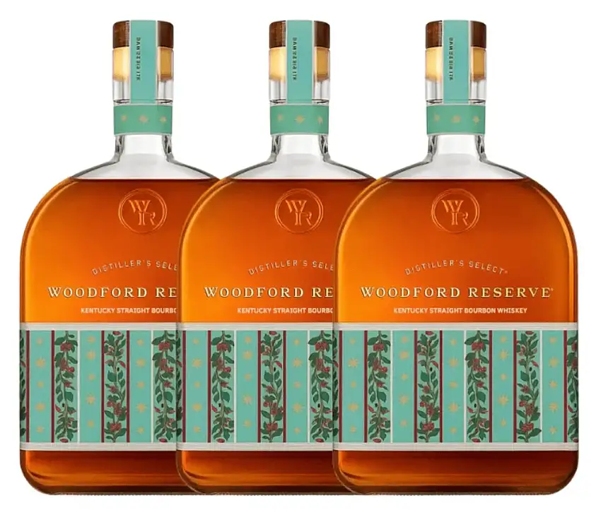 Woodford Reserve Holiday Edition Bourbon 2025 “Designed by Markarian” 3 Pack