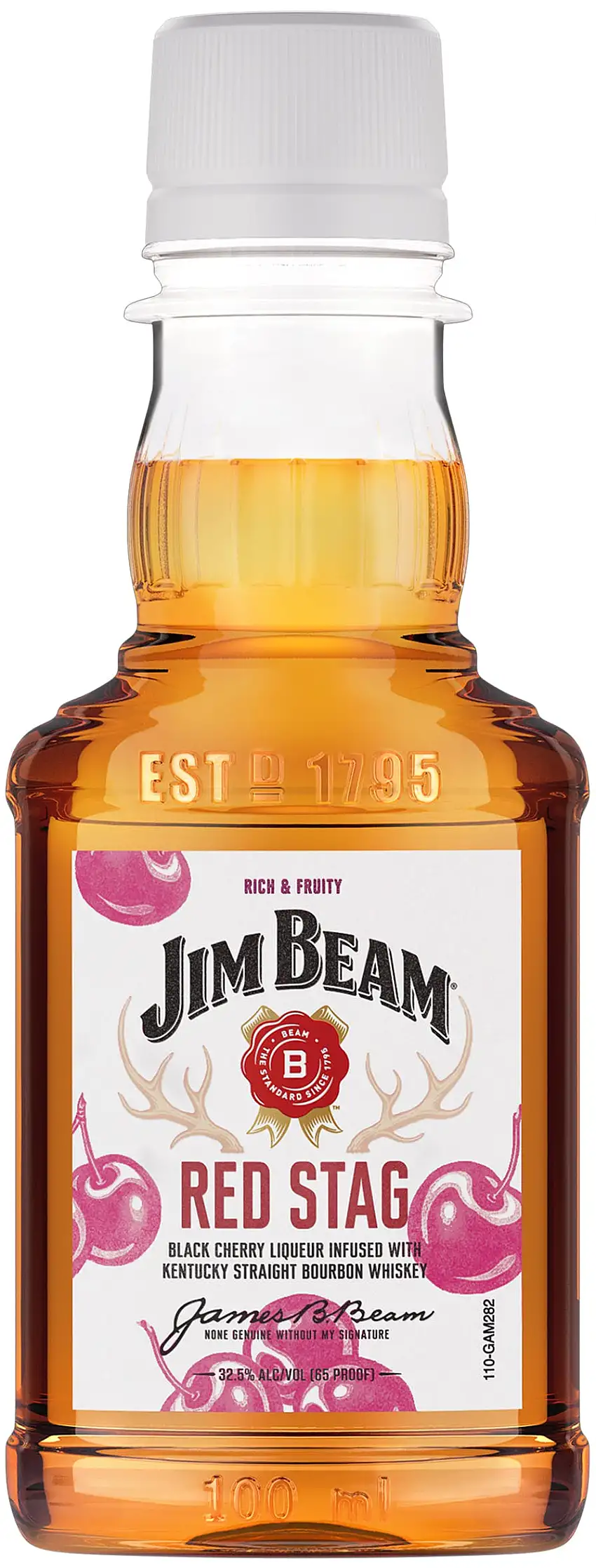 Jim Beam Red Stag Black Cherry Bourbon 100ml Plastic Bottle