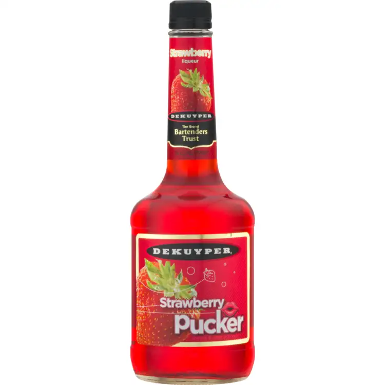 Dekuyper Sour Strawberry Schnapps Pucker - 750ML Bottle