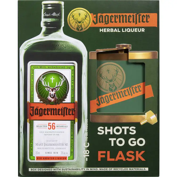 Jagermeister Herbal Liqueur With Flask - 750ML Bottle