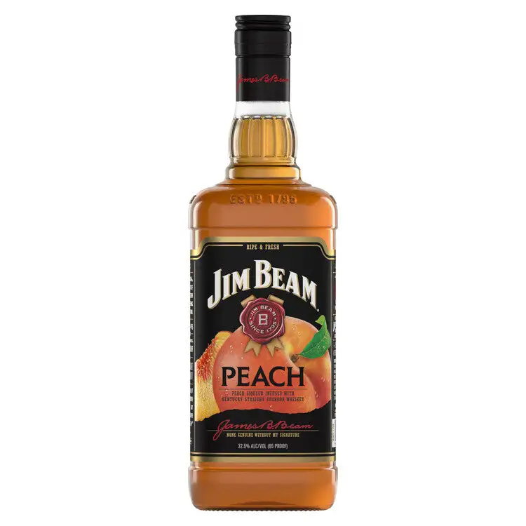 Jim Beam Peach Infused Straight Bourbon - 1L Bottle